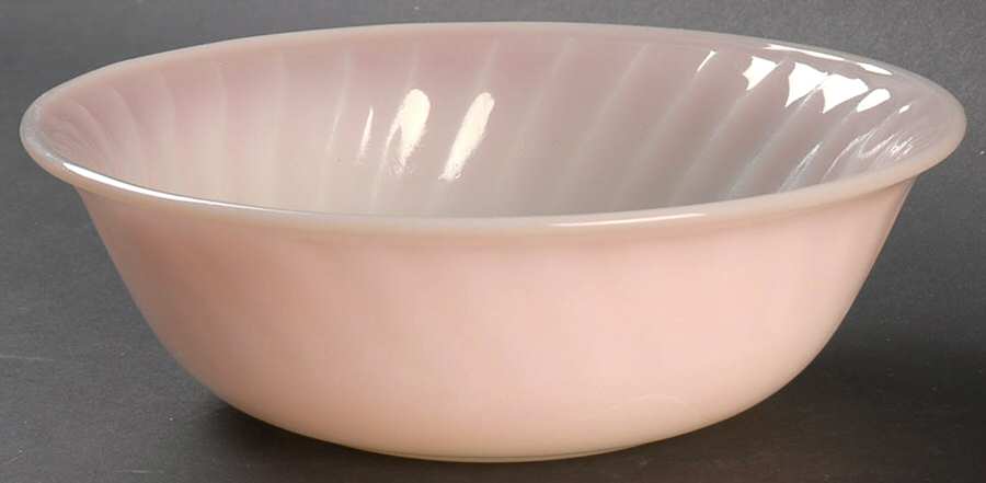 Swirl Pink 7" Round Vegetable Bowl by Anchor Hocking-1