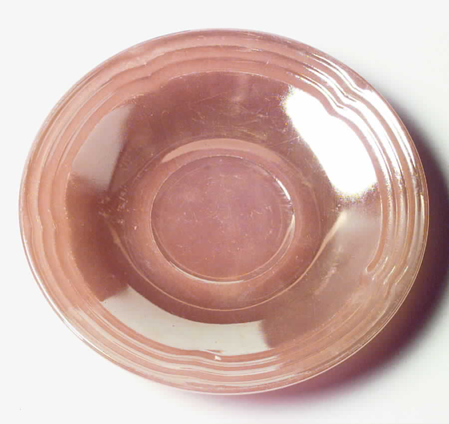 Peach Lustre Three Bands Saucer Only by Anchor Hocking-1