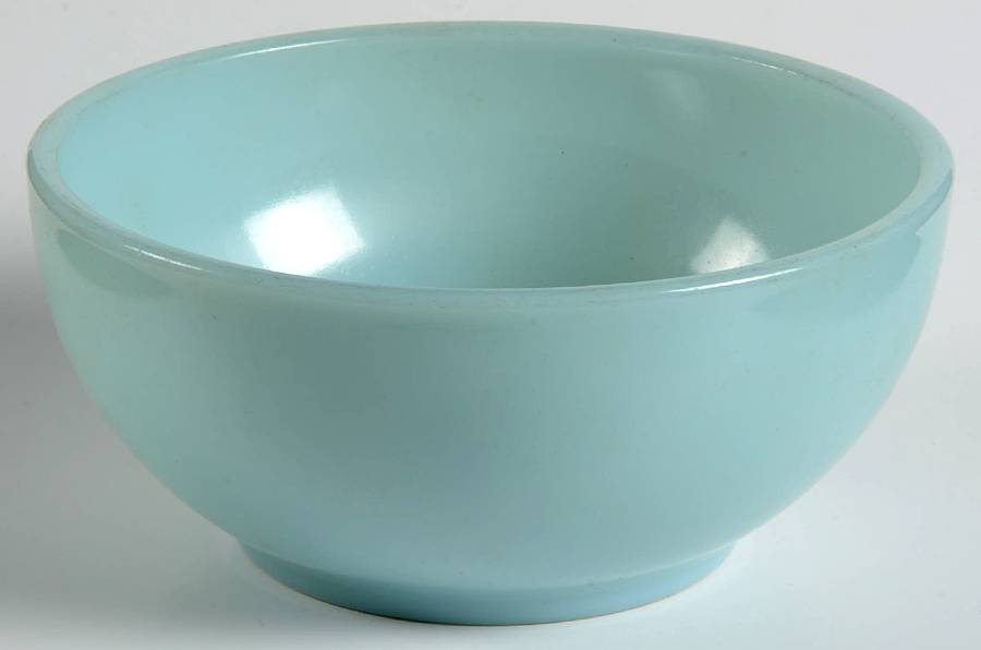 Turquoise Blue Cereal Bowl by Anchor Hocking-1