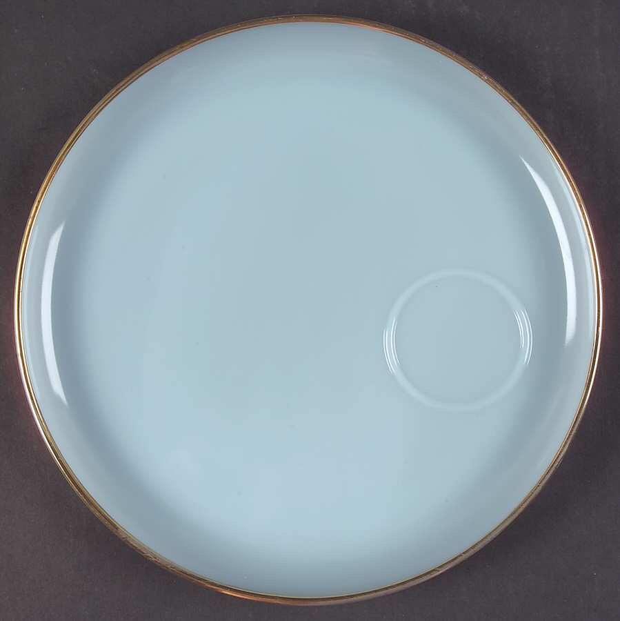 Turquoise Blue Snack Plate No Cup by Anchor Hocking-1