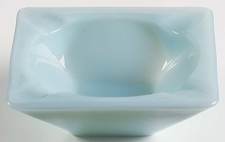 Turquoise Blue Small Square Ashtray by Anchor Hocking-1