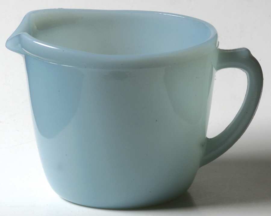 Turquoise Blue Creamer by Anchor Hocking-1