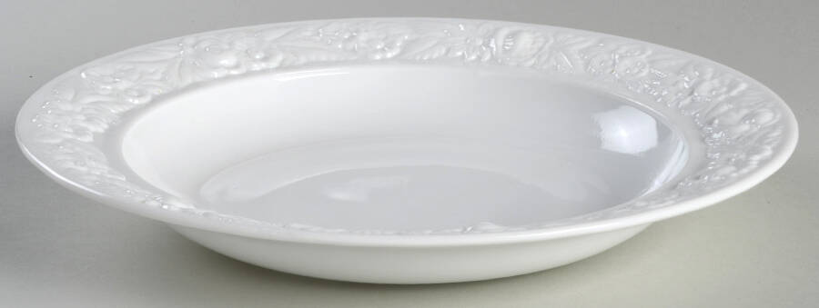 Vitrock White Rim Soup Bowl by Anchor Hocking-1