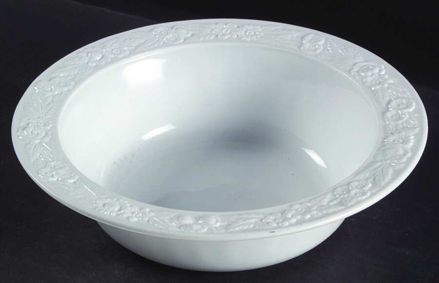 Vitrock White 9" Round Vegetable Bowl by Anchor Hocking-1