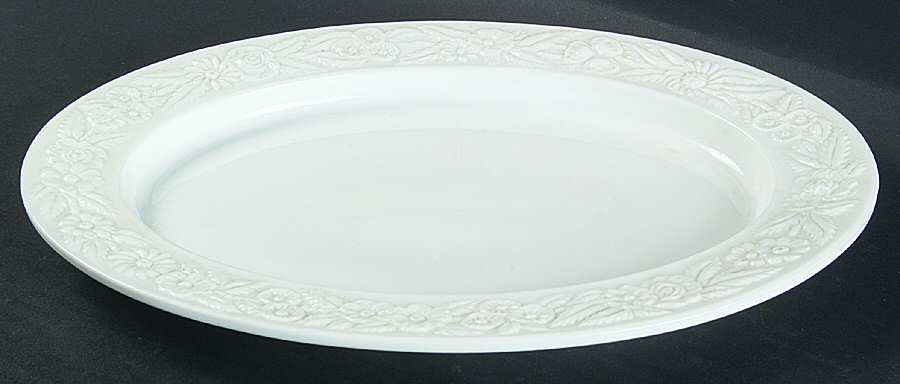 Vitrock White Under 13" Platter by Anchor Hocking-1