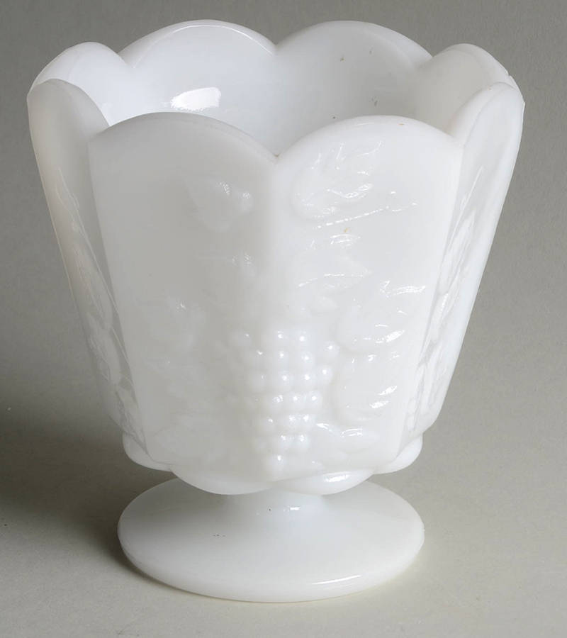 Vintage Milk Glass Small Canister No Lid by Anchor Hocking-1