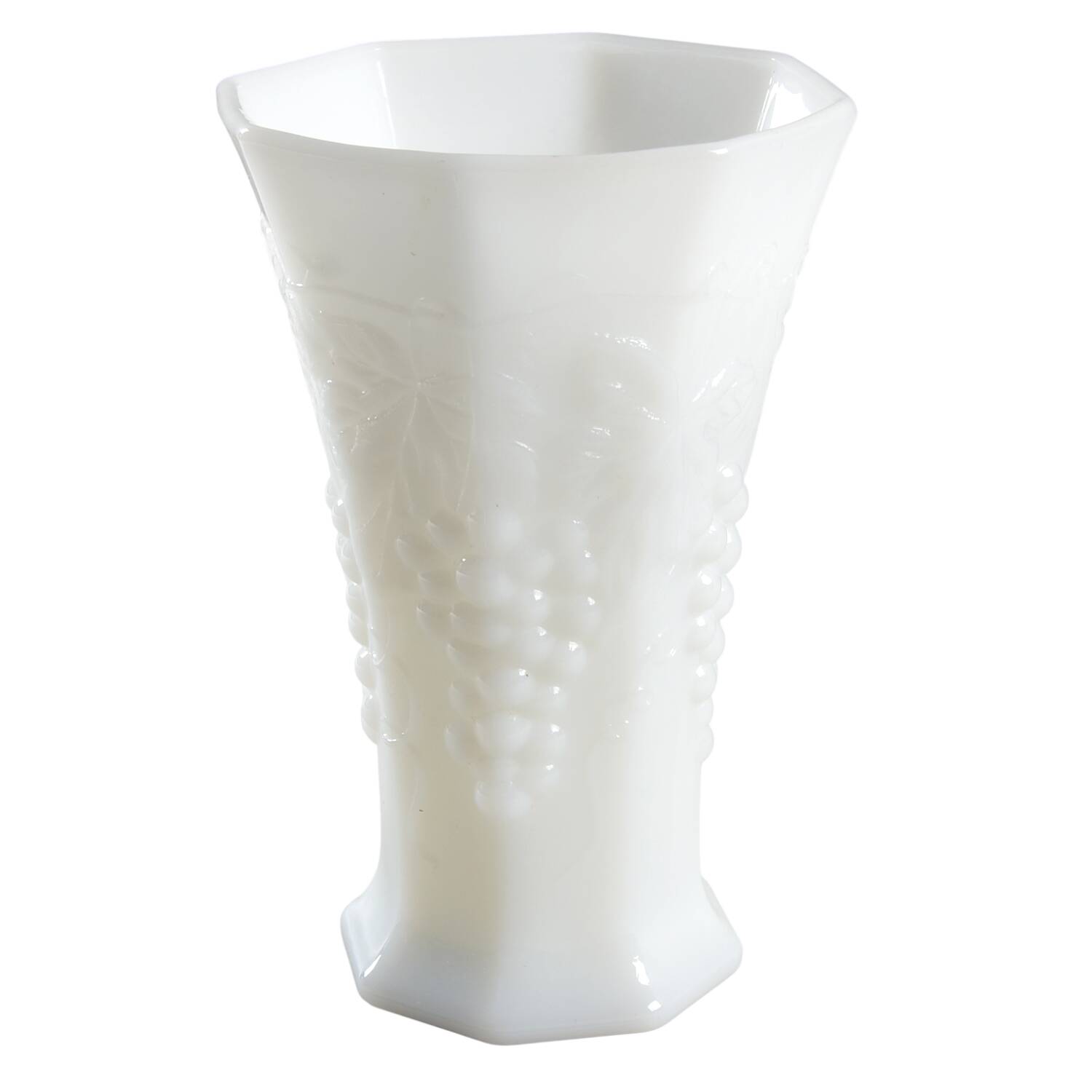 Vintage Milk Glass 7" Flower Vase by Anchor Hocking-1