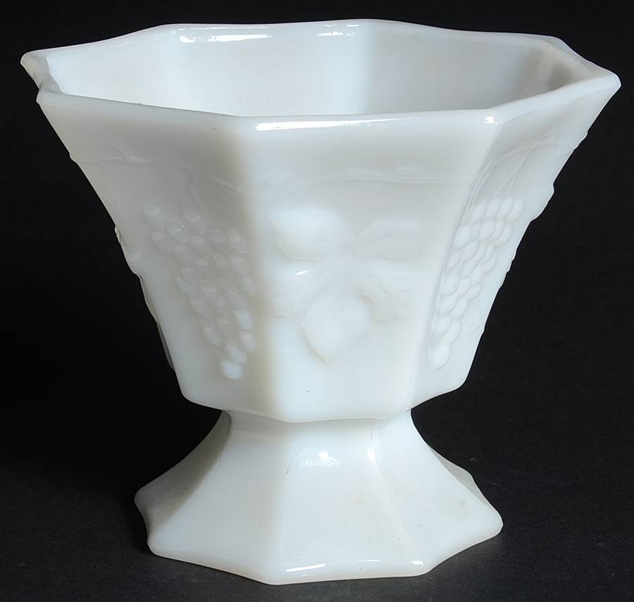 Vintage Milk Glass Open Candy Dish by Anchor Hocking-1