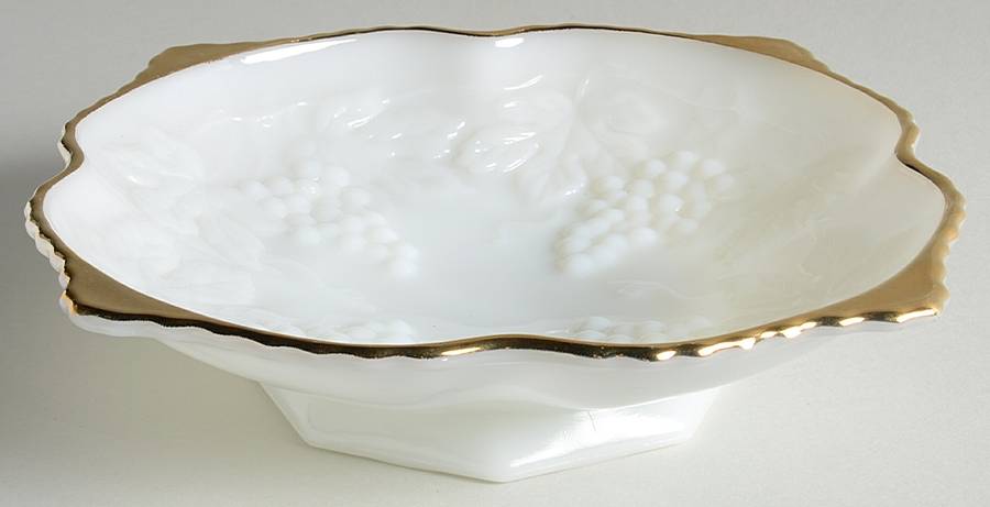 Vintage Milk Glass 8" Square Bowl by Anchor Hocking-1