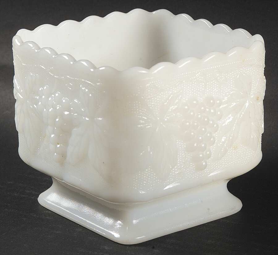 Vintage Milk Glass Small Planter by Anchor Hocking-1