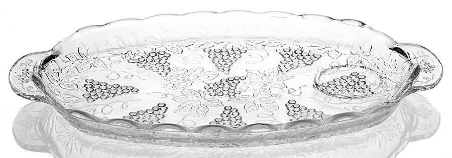 Vintage Clear Snack Plate Only No Punch Cup by Anchor Hocking-1
