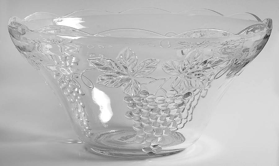 Vintage Clear Punch Bowl by Anchor Hocking-1