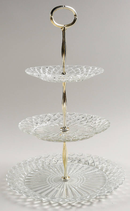Waterford Clear 3 Tier Serving Tray HC by Anchor Hocking-1