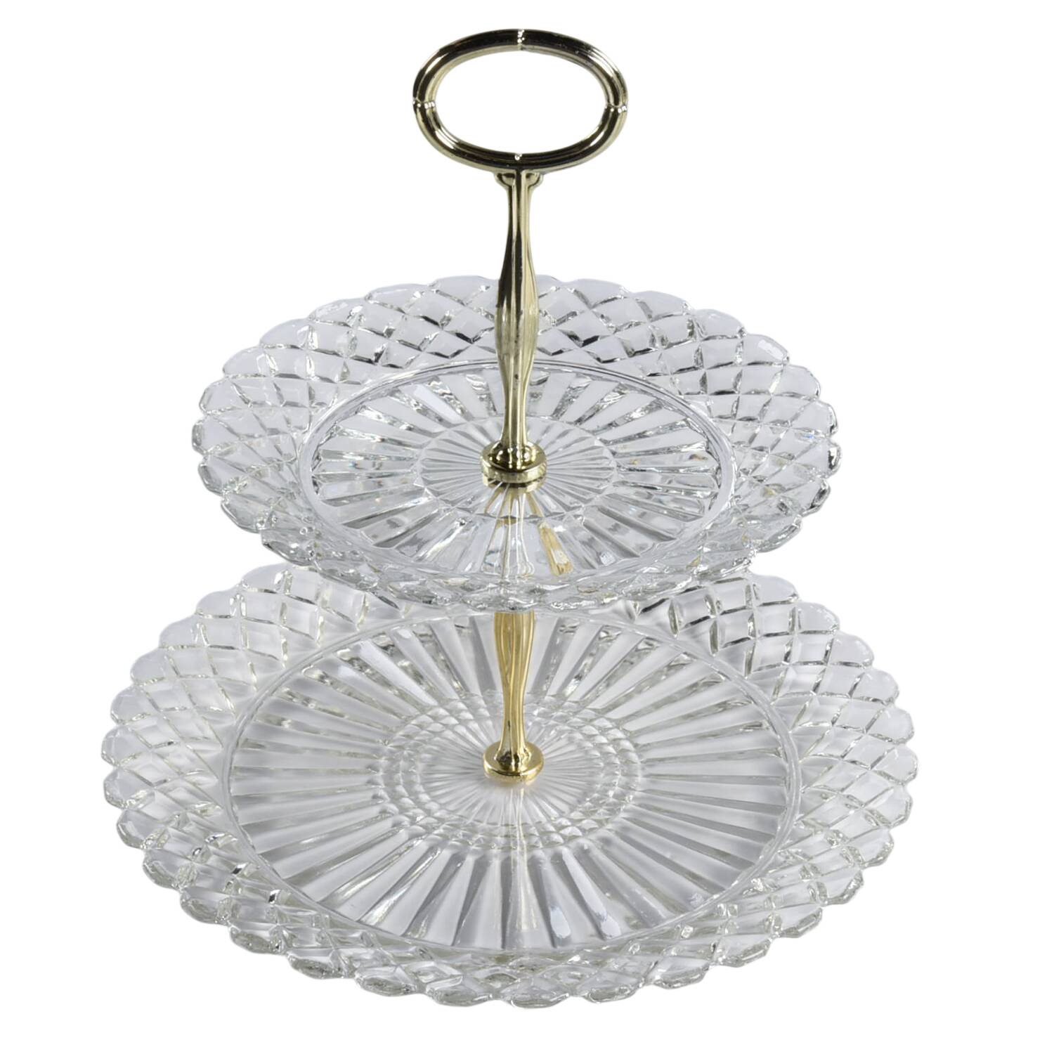 Waterford Clear 2 Tier Serving Tray HC by Anchor Hocking-1