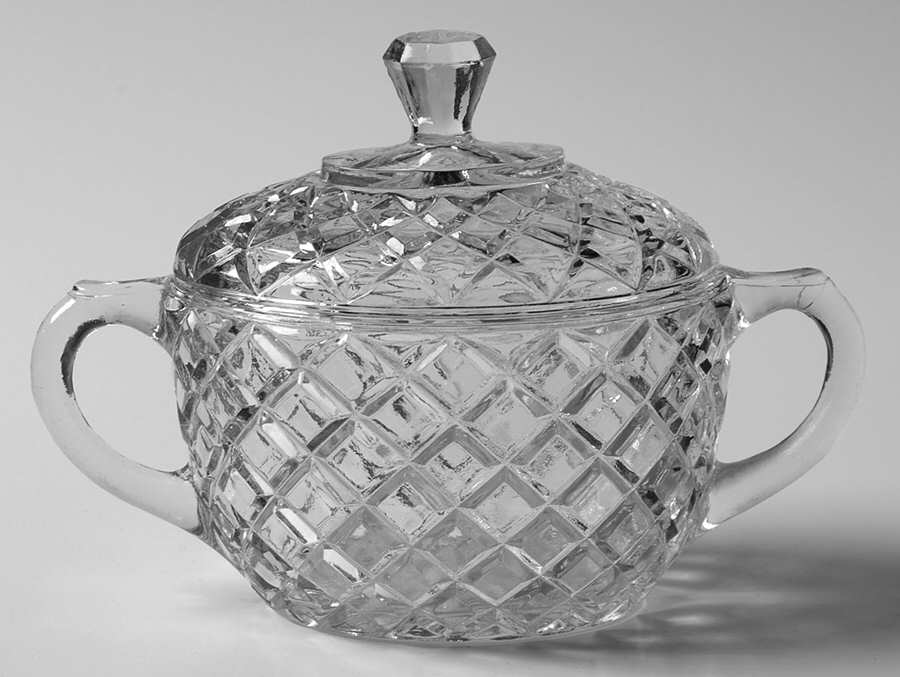 Waterford Clear Sugar Bowl & Lid by Anchor Hocking-1