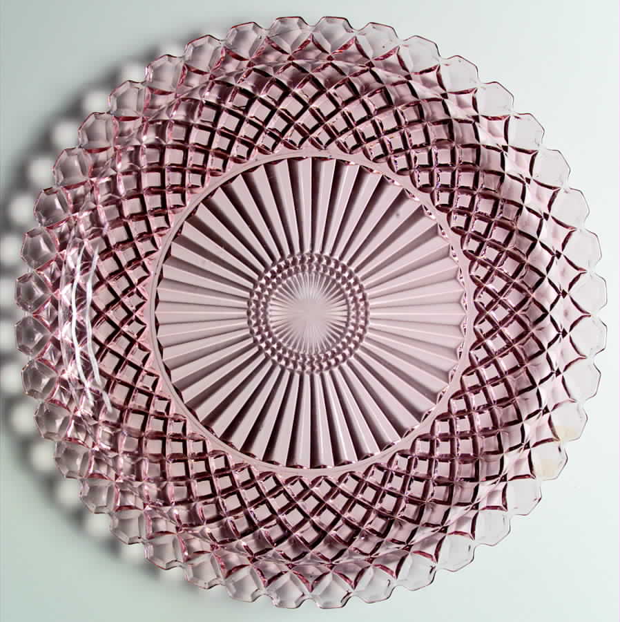 Waterford Pink Sandwich Plate by Anchor Hocking-1