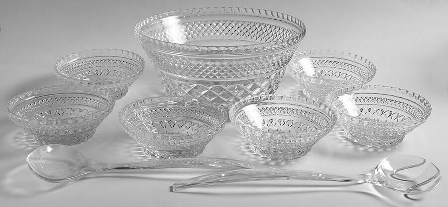 Wexford (9 Pc) Salad/Fruit Set (CFRU,6 CFR5 & SLD2P) by Anchor Hocking-1