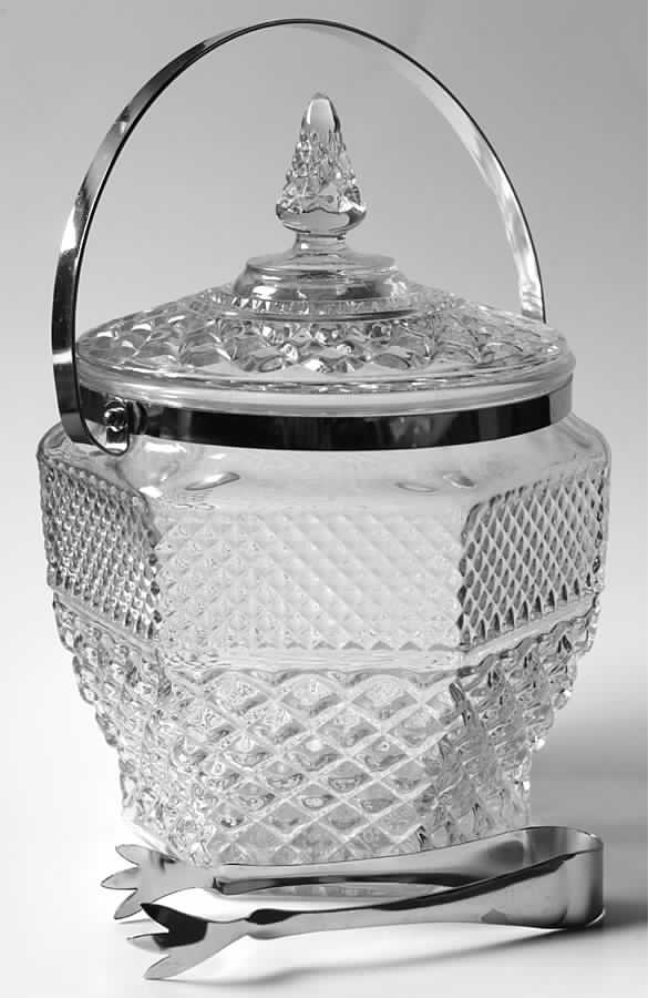 Wexford Ice Bucket & Lid with Handle and Tongs by Anchor Hocking-1