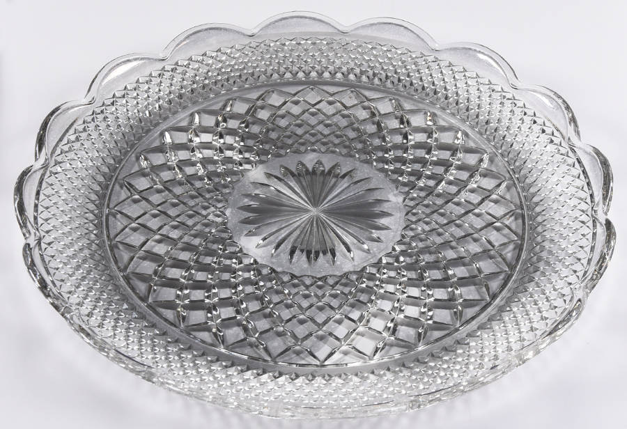 Wexford Smoke Cupped Edge Torte Plate by Anchor Hocking-1