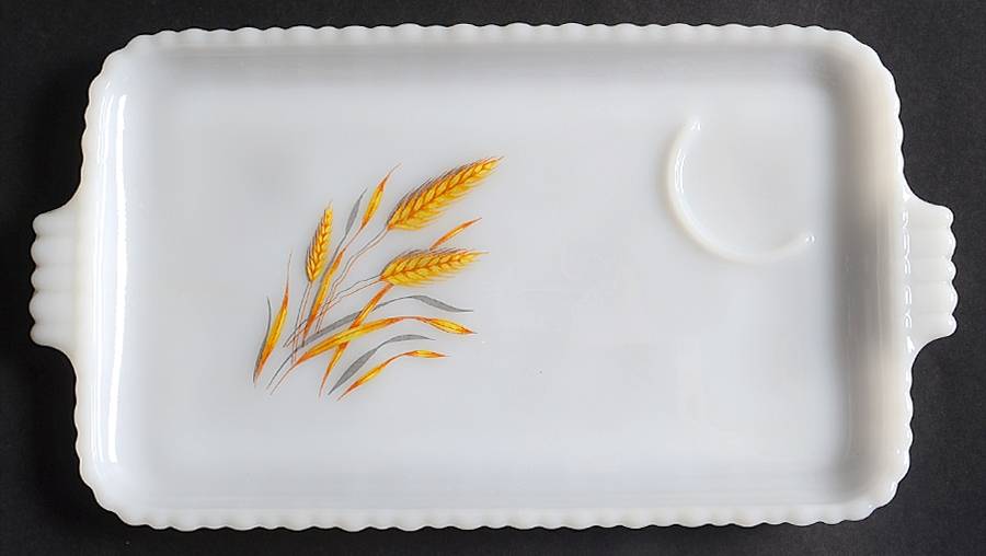 Wheat Snack Plate No Cup by Anchor Hocking-1