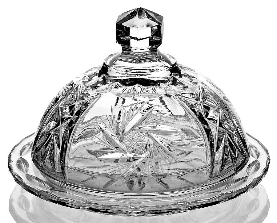 Eleanor Round Covered Butter by American Cut-1