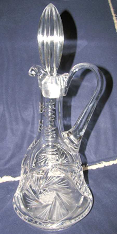 Eleanor Handled Wine Decanter & Stopper by American Cut-1