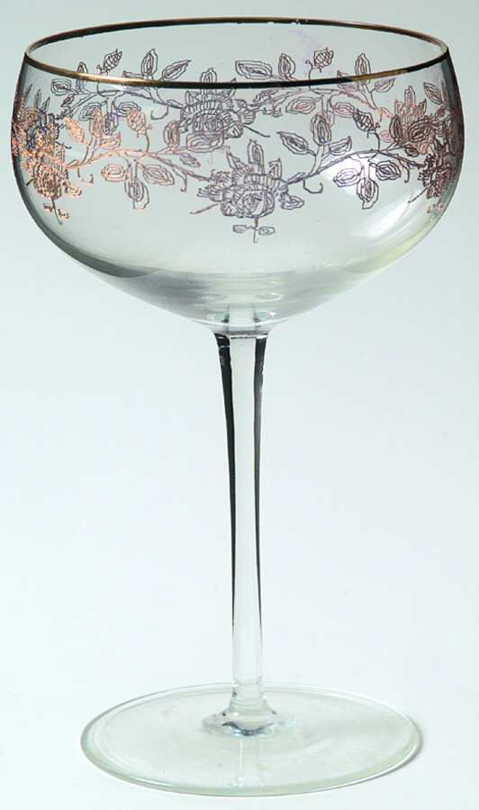 Gold Rose Champagne/Tall Sherbet by American Cut-1
