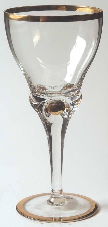 Golden Suszy Wine Glass by Czechoslovakia-1