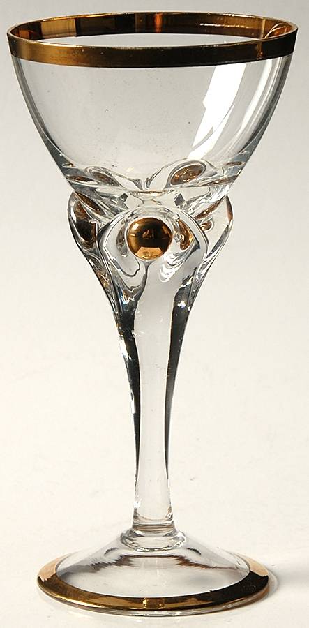 Golden Suszy Cordial Glass by Czechoslovakia-1