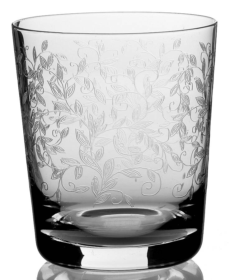 Leaves (Etched) Double Old Fashioned by American Cut-1
