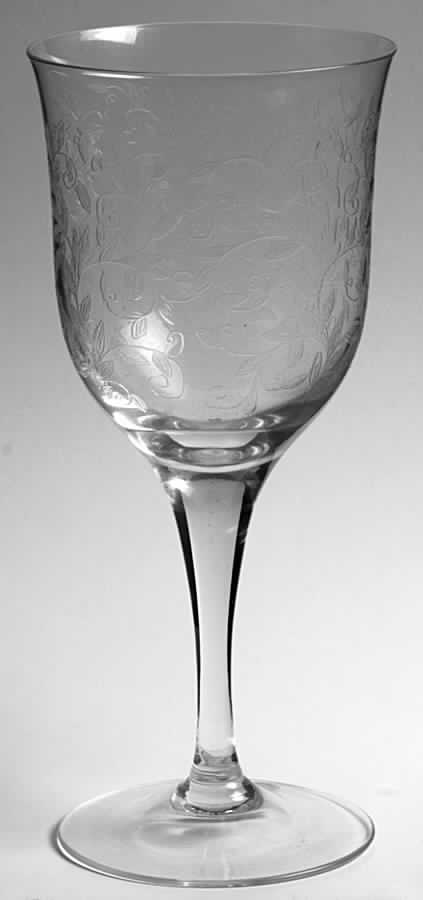 Leaves (Etched) Water Goblet by American Cut-1