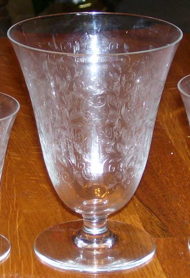 Leaves (Etched) Footed Tumbler by American Cut-1