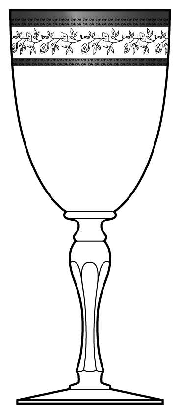 Platinum Lorelei Water Goblet by American Cut-1