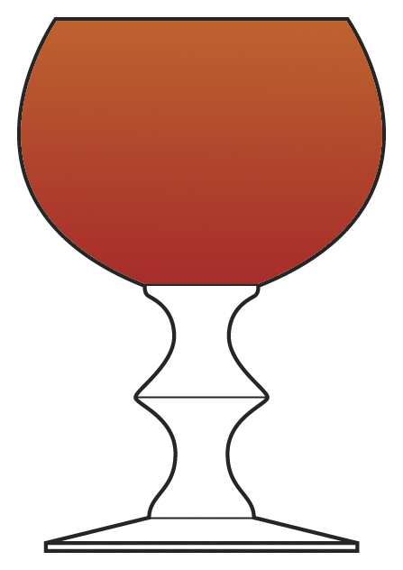 Ruby Amber Water Goblet by American Cut-1