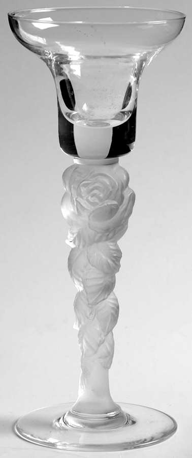 Satin Rose Single Light Candlestick by American Cut-1