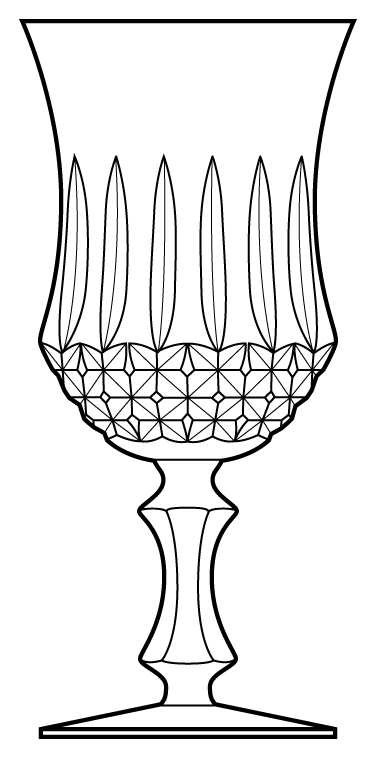Tamara Water Goblet by American Cut-1