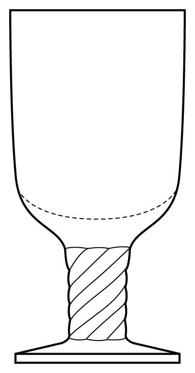 Twist Water Goblet by American Cut-1