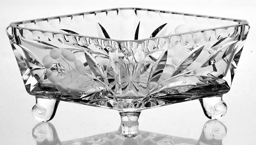 Vega Footed Square Bowl by American Cut-1