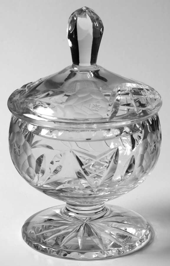 Vega Footed Sugar Bowl & Lid by American Cut-1