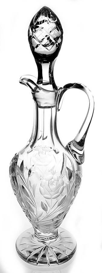 Vega Handled Wine Decanter & Stopper by American Cut-1
