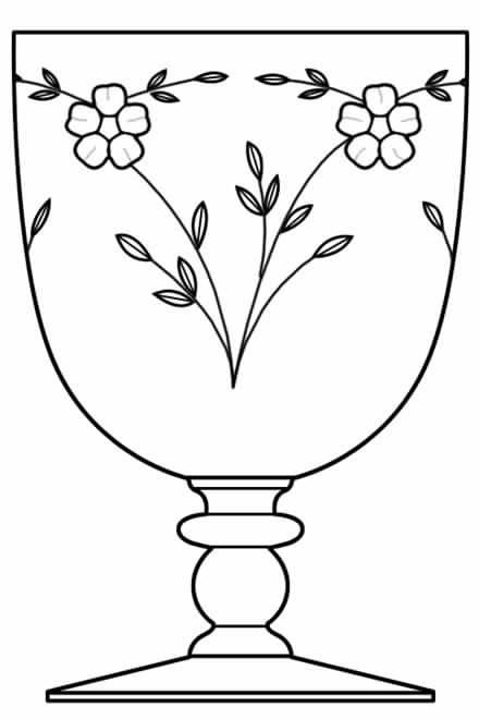 Blue Lace Water Goblet by American Hostess-1