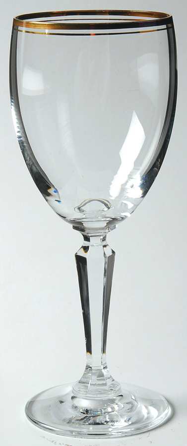 Carmel Clear (Gold Trim) Water Goblet by American Stemware-1