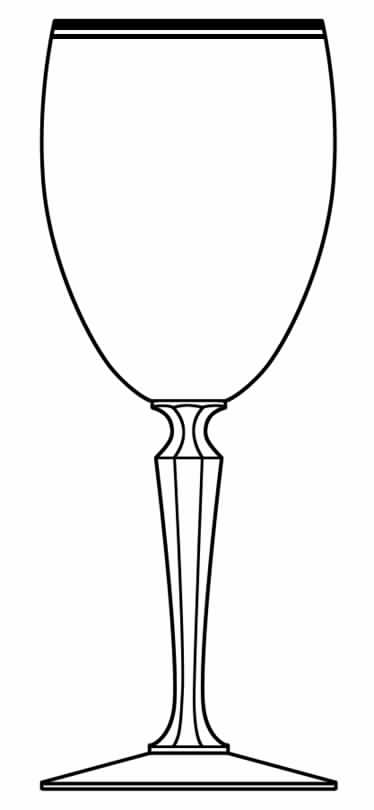 Carmel Clear (Platinum Trim) Water Goblet by American Stemware-1
