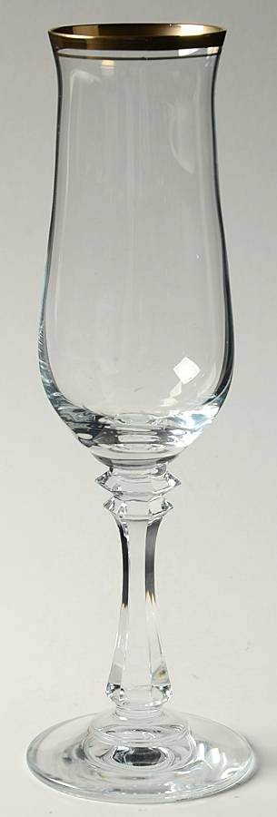 Princeton Clear (Gold Trim) Fluted Champagne by American Stemware-1