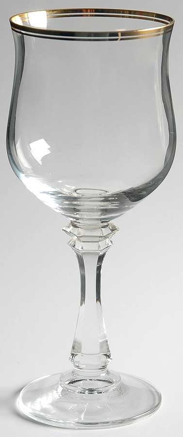 Princeton Clear (Gold Trim) Water Goblet by American Stemware-1