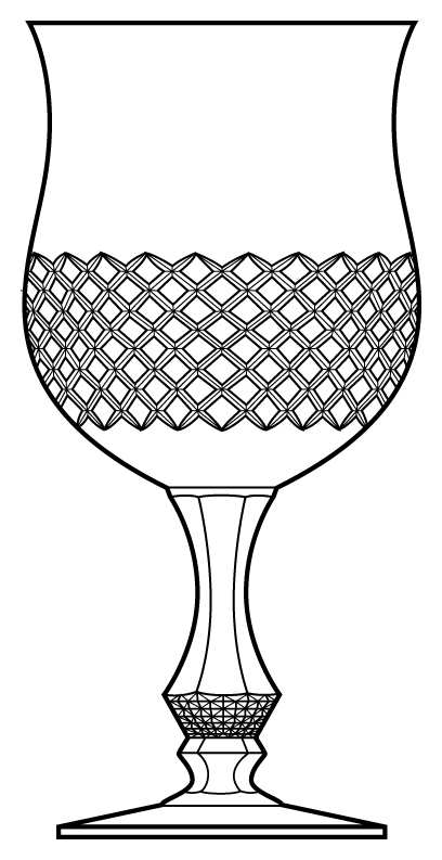 Geraldine Water Goblet by Anna Hutte-1