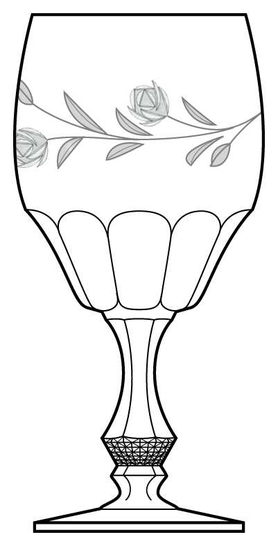 Rosentraum Water Goblet by Anna Hutte-1