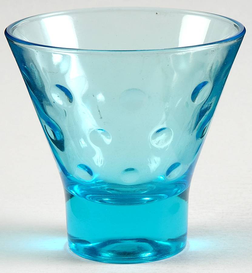 Capri Dots (Turquoise) Whiskey Glass by Hazel-Atlas-1