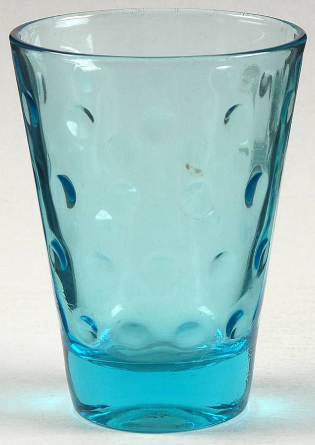 Capri Dots (Turquoise) Flat Juice Glass by Hazel-Atlas-1