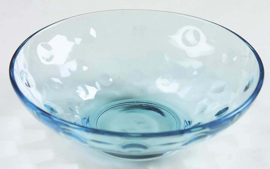 Capri Dots (Turquoise) Small Fruit Dessert Bowl by Hazel-Atlas-1